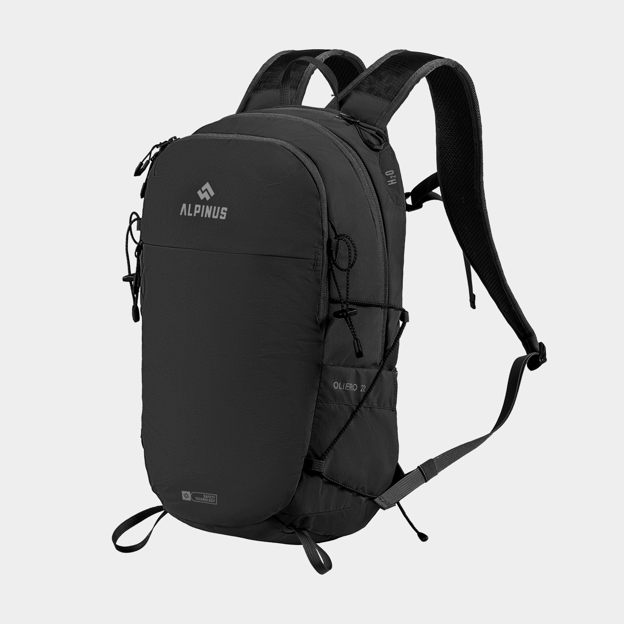 Plecak turystyczny Miejski Na Rower Alpinus Oliero 22L Czarny