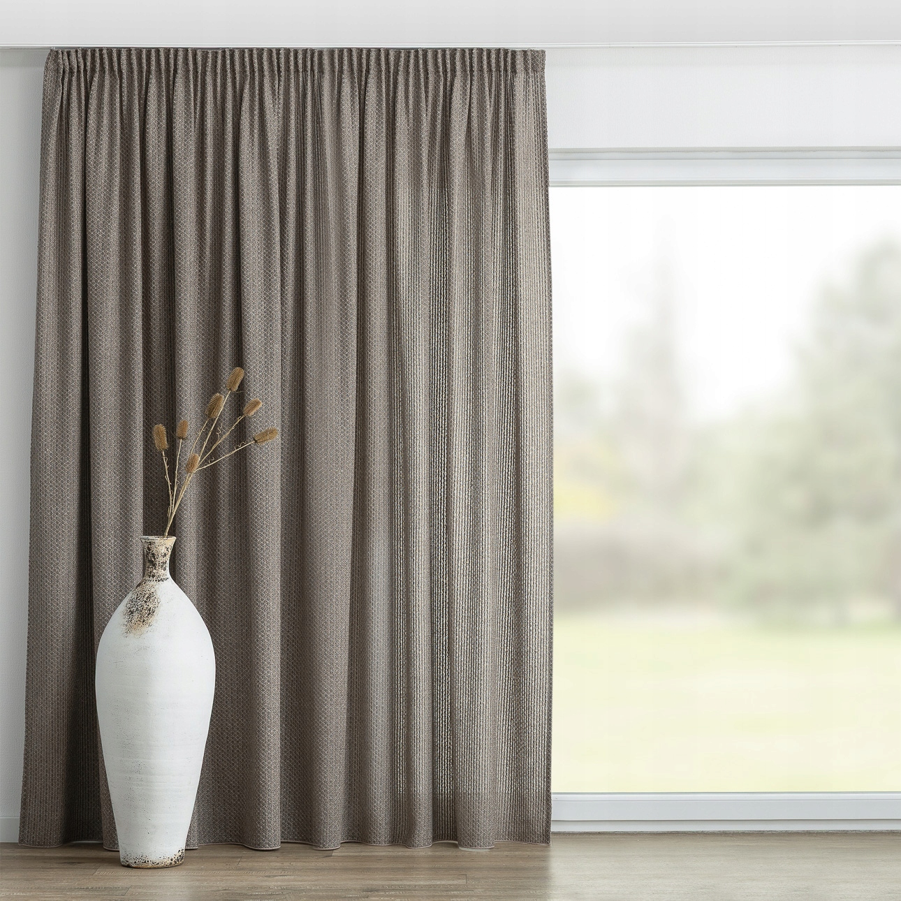 Záves na zvlnenej páske 1 ks 130x245 cm čierny