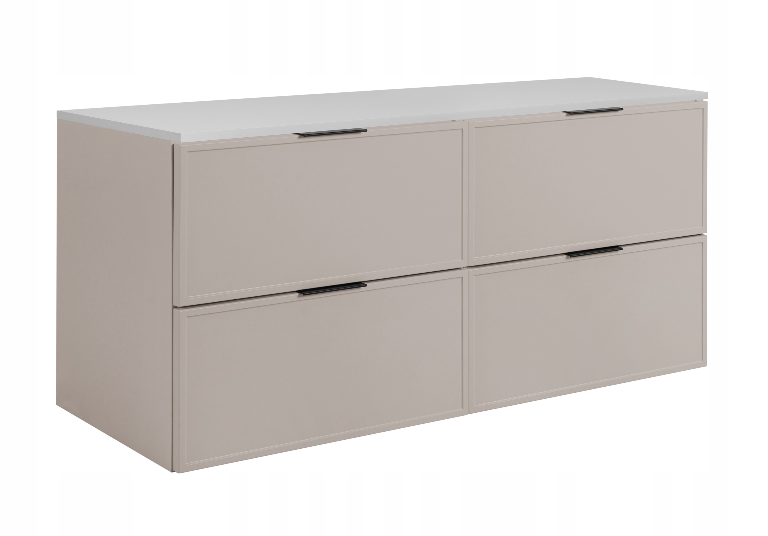 Koupelnová skříňka Závěsná sada Kašmír Bílá 160 Rámeček čela Mdf Blat