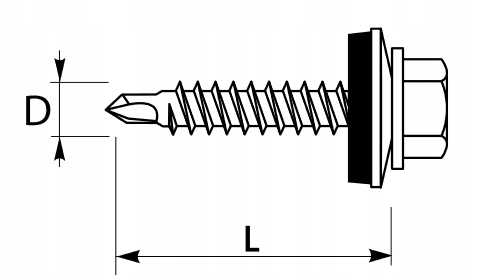 Etanco - WKRĘT FARMER do blachy 4,8x20mm Brąz Marka Etanco