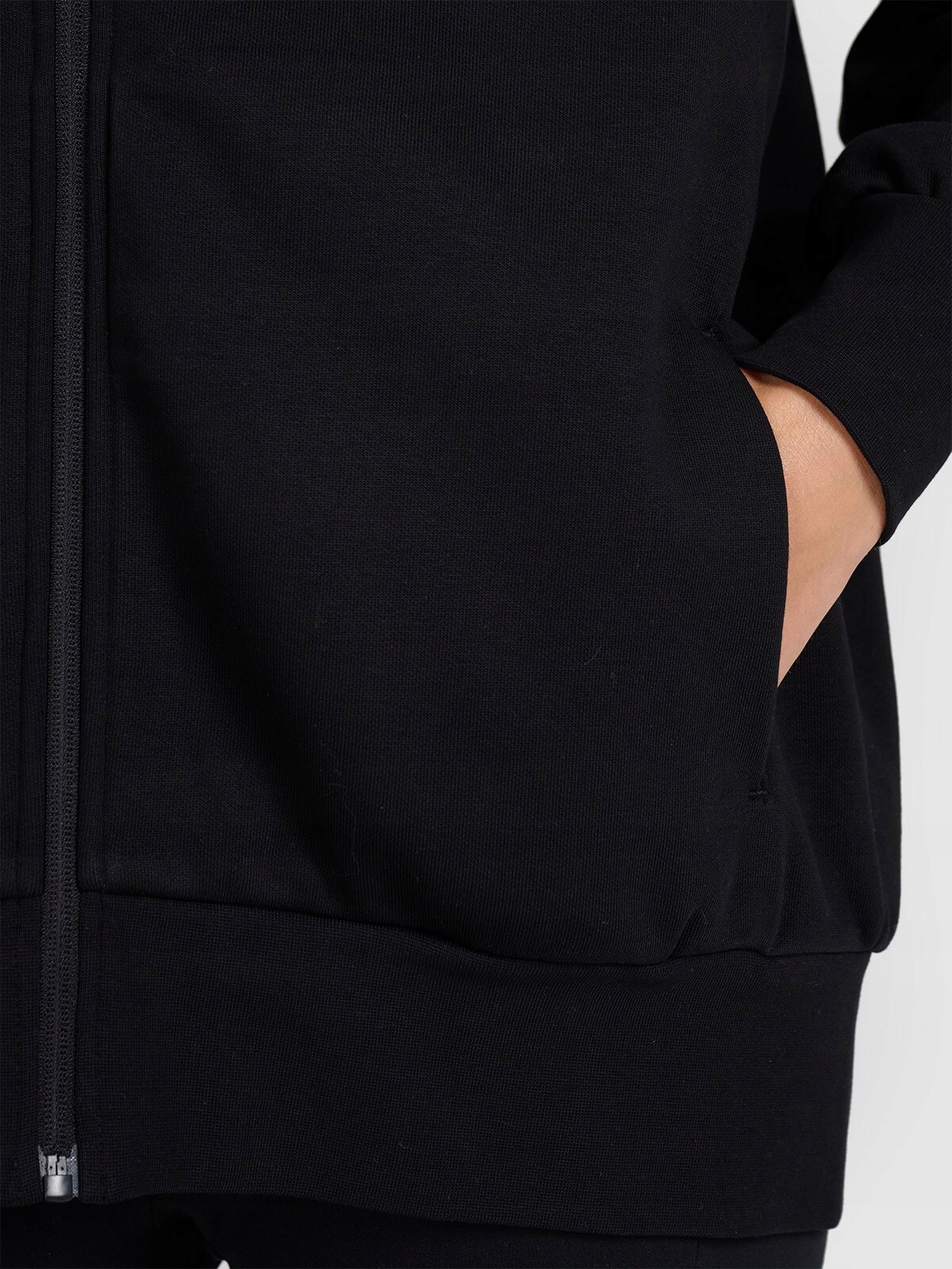 4F mikina s s kapucí na zip 4FWAW25TSWSF1886 černá