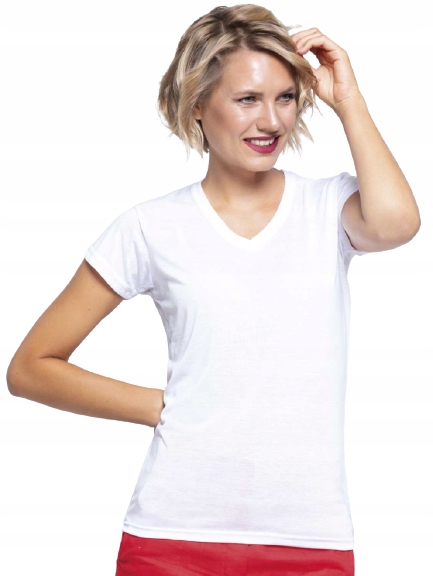 Bluzka dekolt w serek V-NECK 100%bawełna Kolory2XL