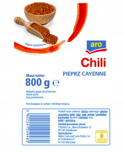 Levně aro Pepř kajenský 800 g