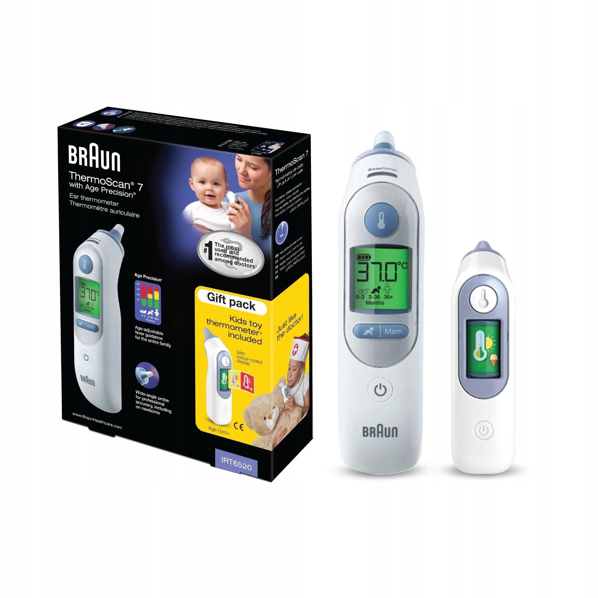 Термометр для ушей BRAUN IRT 6520 THERMOSCAN 7 +zab