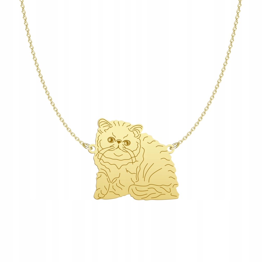 Zlatý náhrdelník s exotickou kočkou 925 Řetízek Šperky Dárek Gravírování