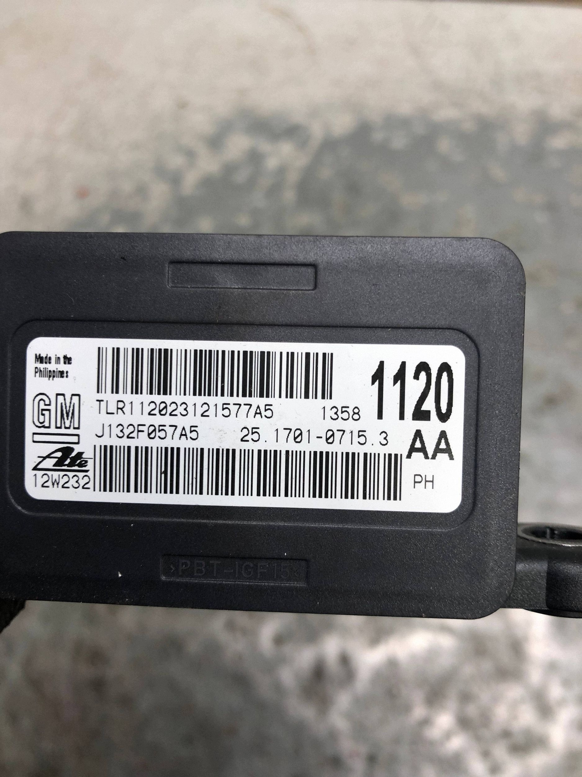 sensor ESP OPEL ASTRA J KOMBI 13581120