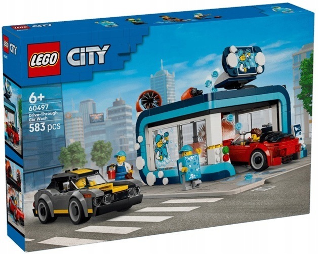stavebnice Lego 583 dílků City Automatická myčka aut automobilová
