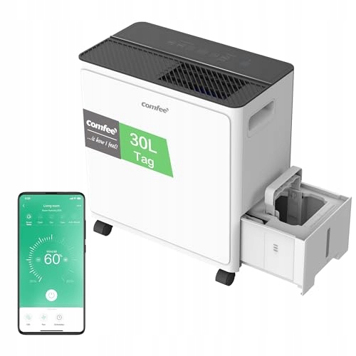 Odvlhčovač vzduchu Comfee CDDAE-30DEN7-QA3, výkon 30 l/den, až 73 m²