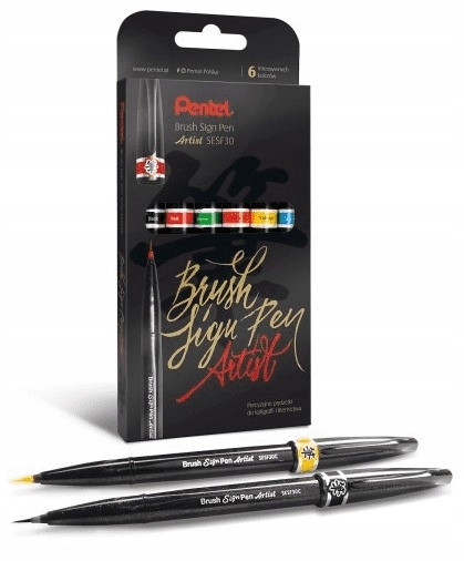 Pentel Brush Sing Pen 6 Ks Artist