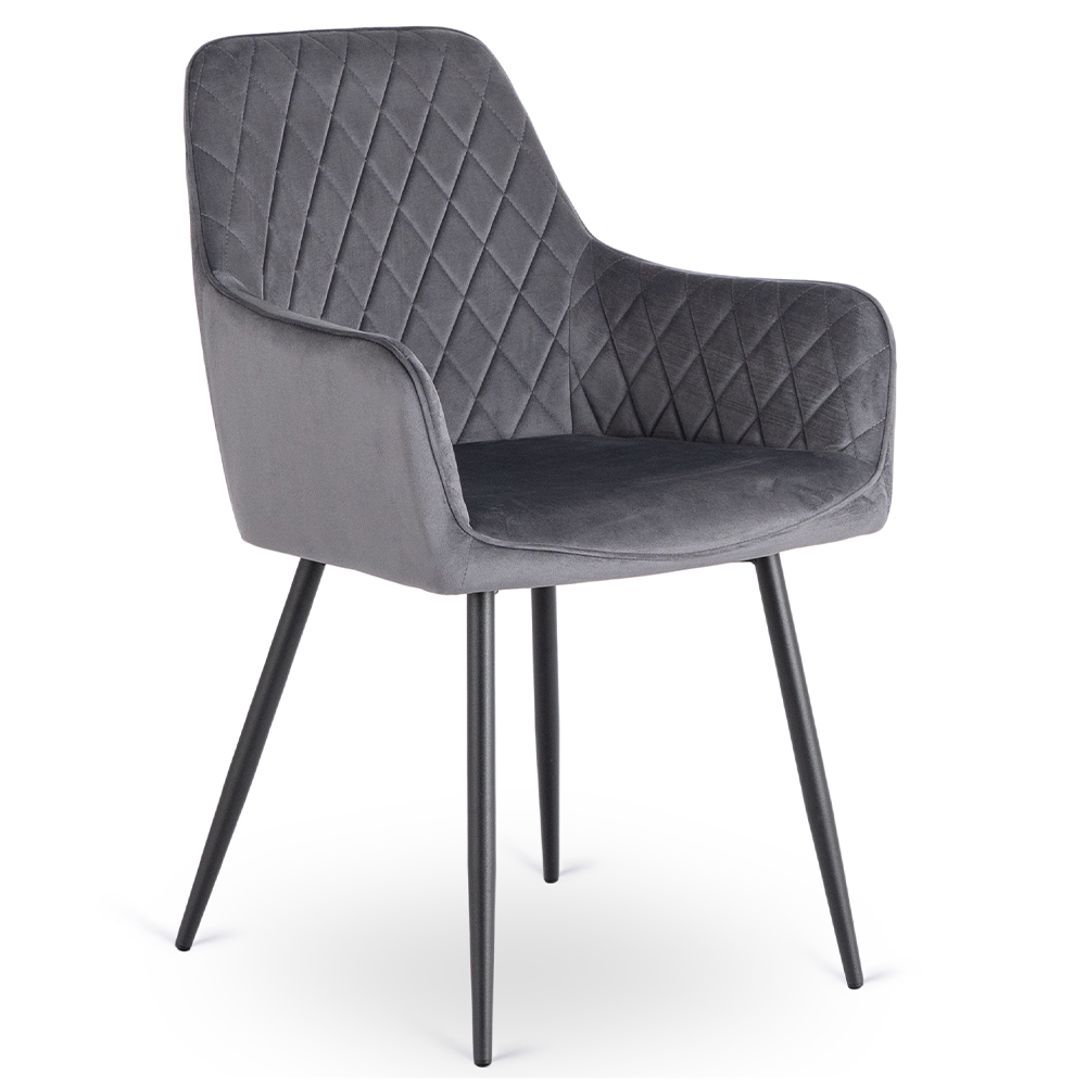 Čalouněné křeslo Velurové do obývacího pokoje Kuchyňská jídelna Šedá Bresso