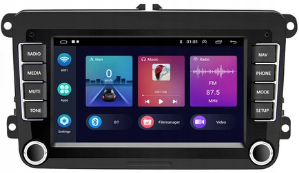 Rádio Gps Android Vw Amarok Eos T5 T6 Caddy 4/64GB