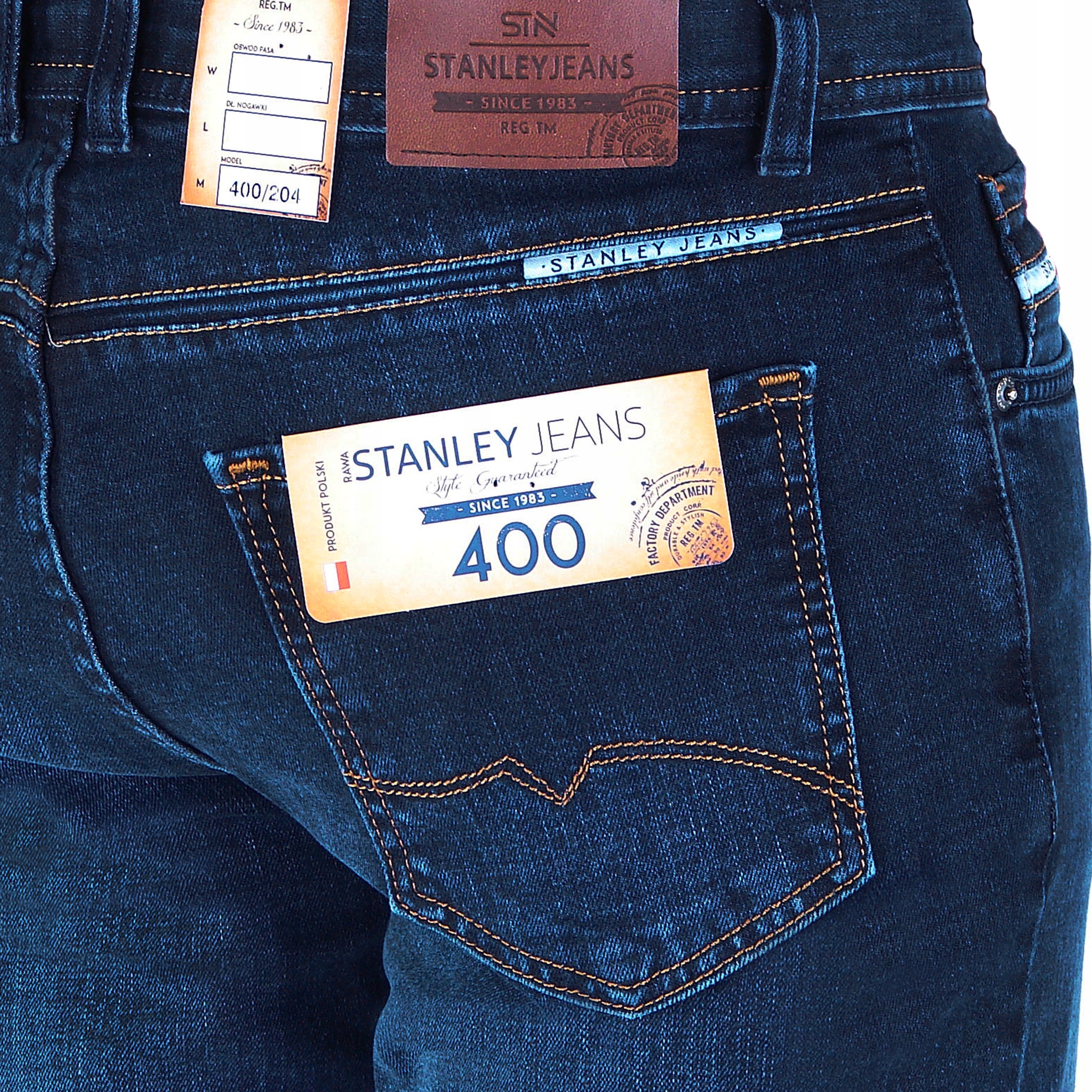 SPODNIE MĘSKIE STANLEY 400/204 W36 L32 W96 cm Kolor niebieski