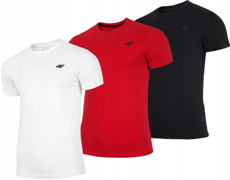 

Koszulka Męska 4F T-shirt Zestaw 3 Sztuki r.S
