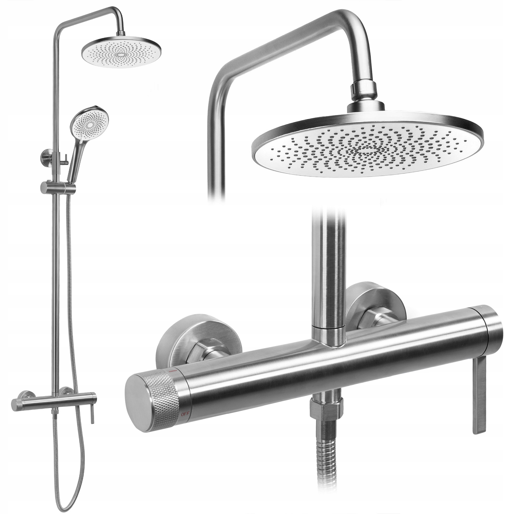 Sprchový Set Na Omietku Nikel Brúsený Rea Rivo