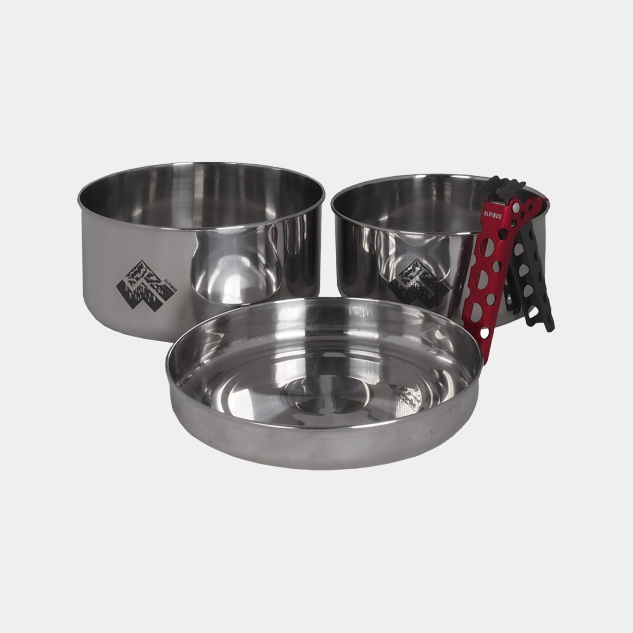 Menażka Alpinus Jukatan stalowa turystyczna na kemping pod namiot