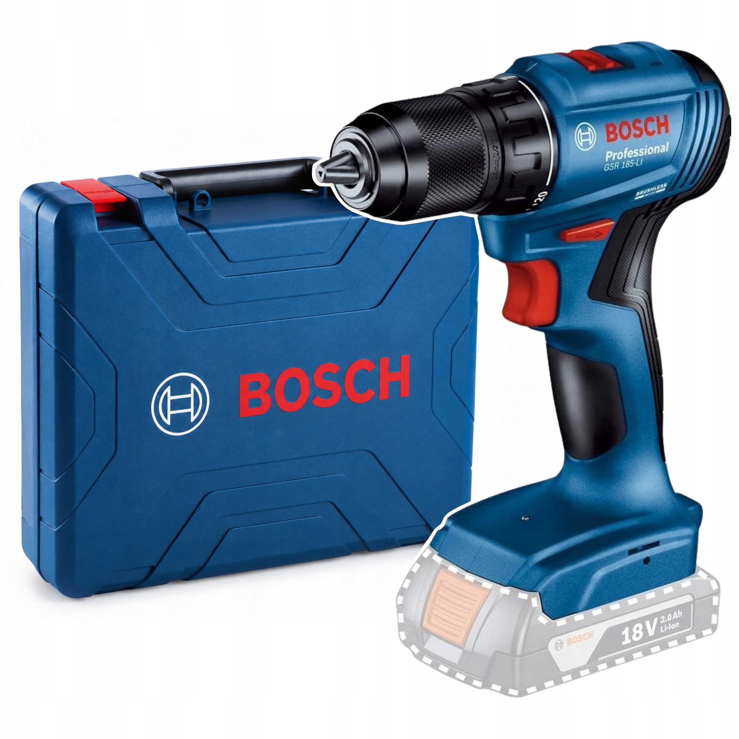 Wkrętarka Bosch Professional Gsr 185-Li 18V Solo Body Brushless Walizka