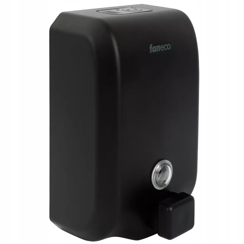 Nástěnný zásobník na tekuté mýdlo Faneco Top Black 1 l Ocel