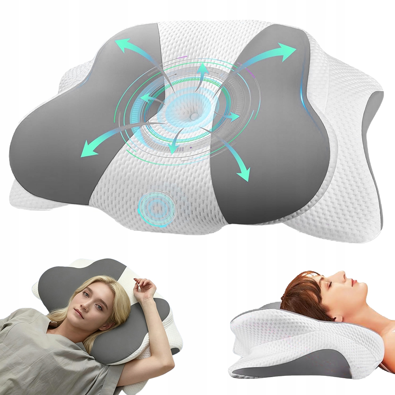 Poduszka Ortopedyczna Pianka Memory Butterfly Design Ergonomia Szyi