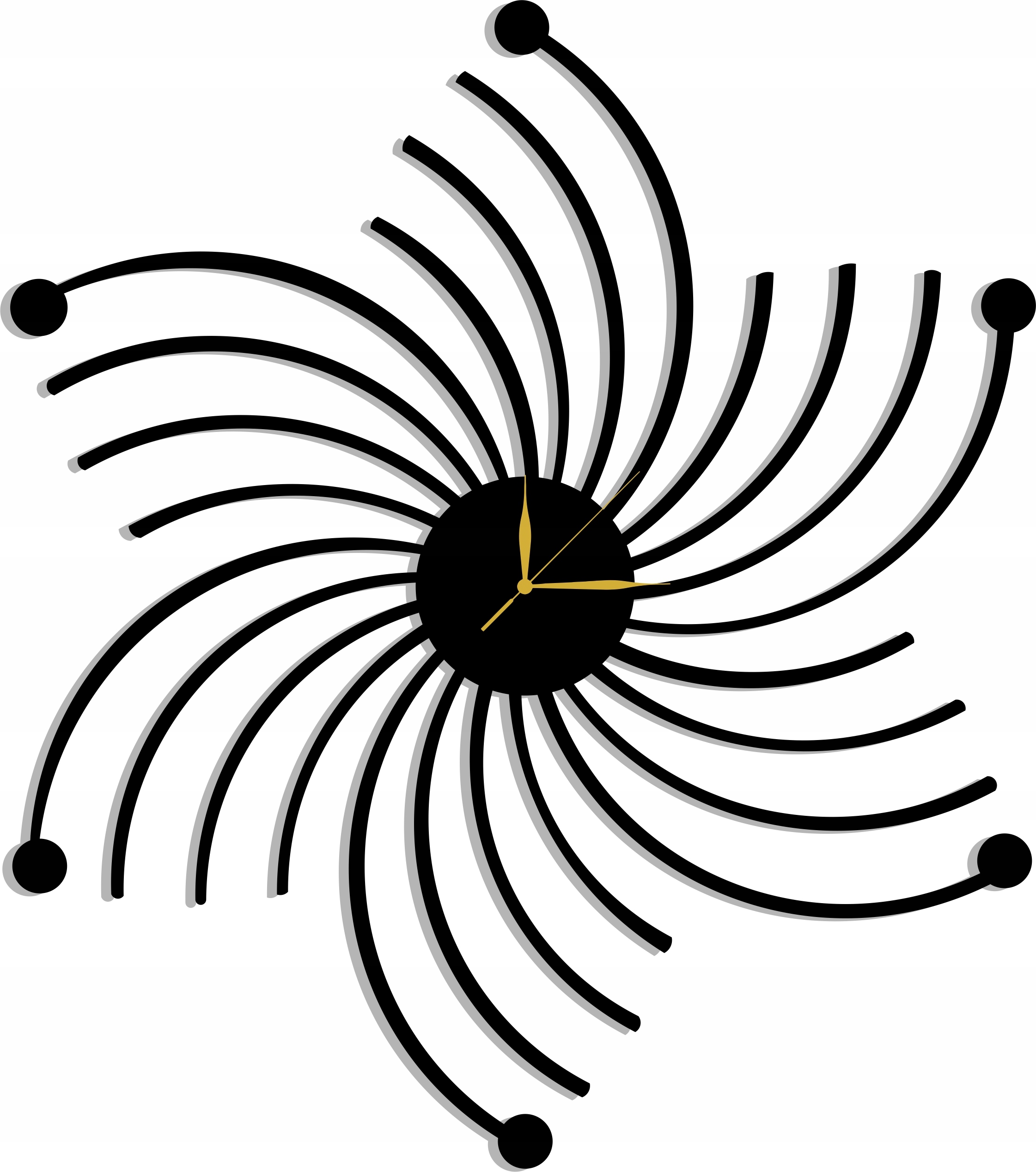 Nástěnné Hodiny Hvězda 80 CM XXXL 17 Barev