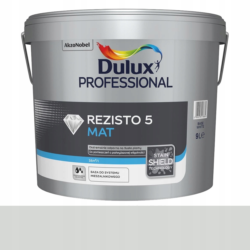 Latexová farba na steny Professional Dulux Rezisto 5 4,44L Odolná voči popolavosti