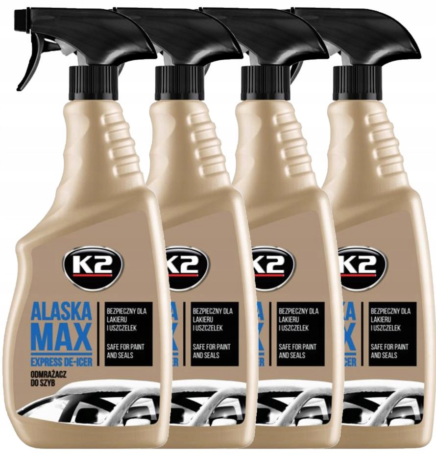 K2 Alaska Max 4X700ML Odmrażacz Do Szyb Lodu Szronu Zestaw 4 Szt