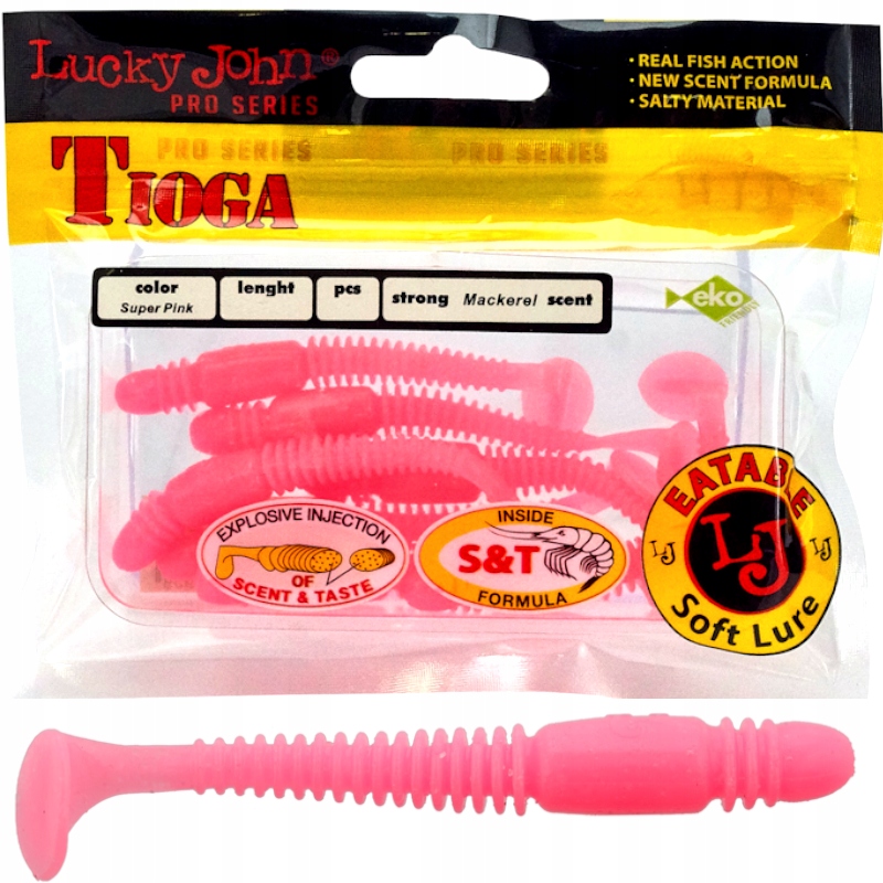Guma Ripper Lucky John Tioga 2.9" 7.4cm F05 7szt. Na Okonia Sandacza
