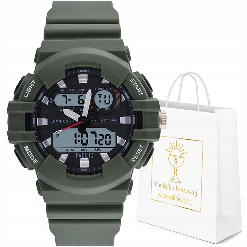 Hodinky Svaté Přijímání Pacific Devi- 2242GAD-03 Budík Stopky Podsvícení Datum