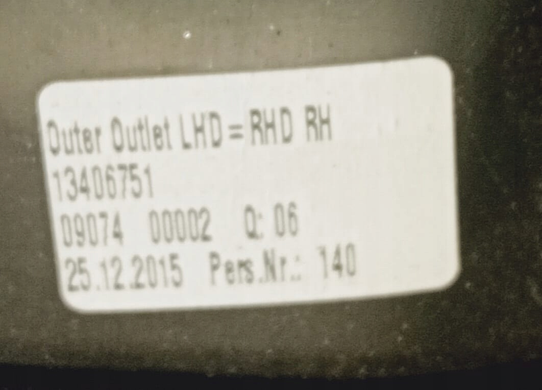 grid air conditioning devices right OPEL ASTRA K