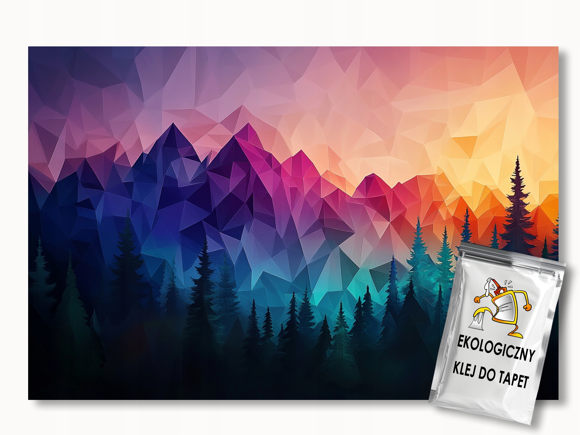 Fototapeta Flizelina Geometrie Low Poly Art Hory Les Slunce 300x250 155g