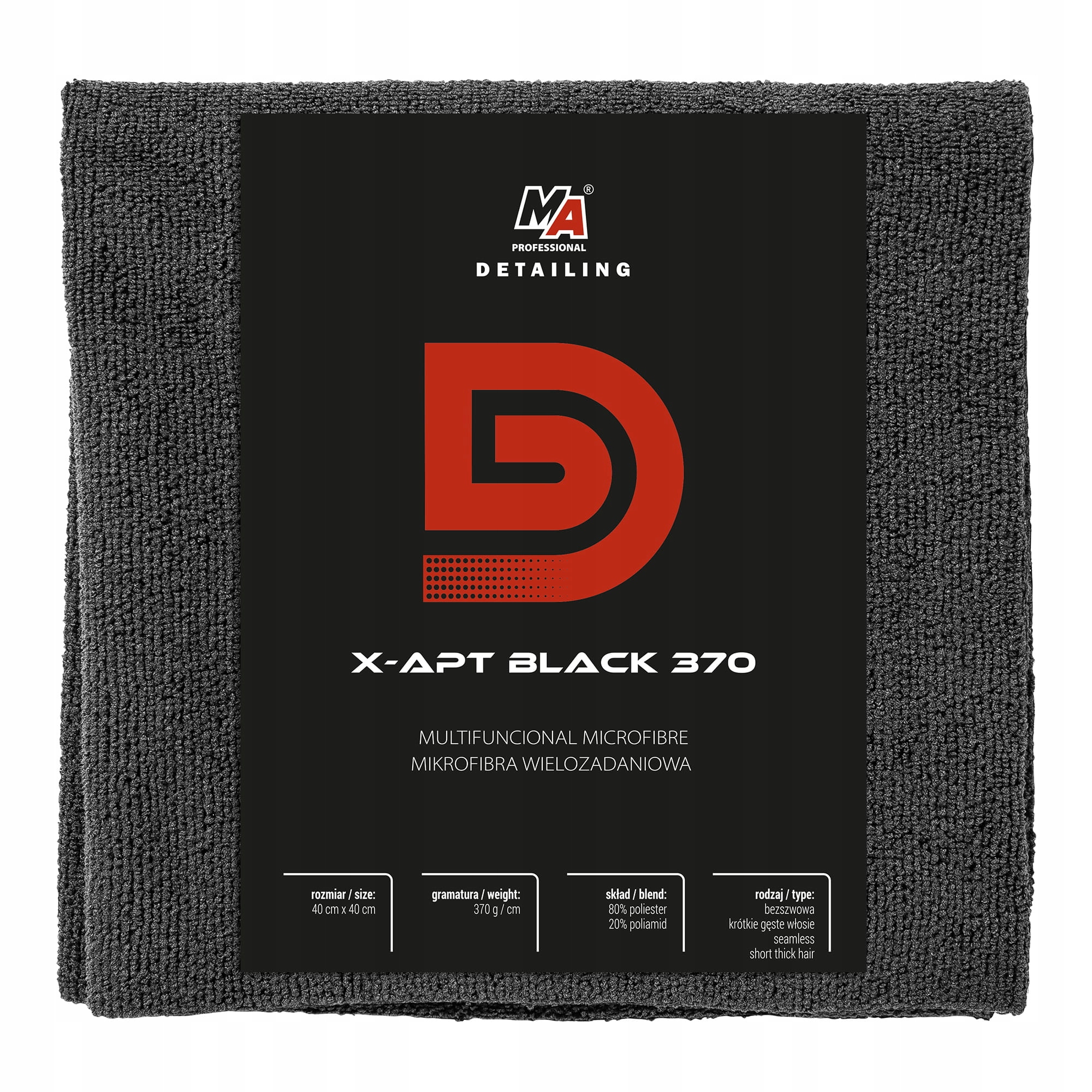 Ma Professional Detailing X-apt Black 370 Wielozadaniowa Mikrofibra