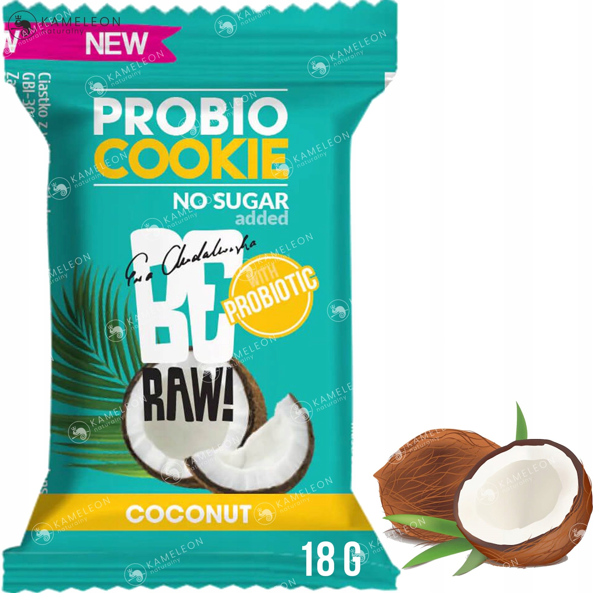 BERAW! PROBIO COOKIE PROBIOTYK MIX SMAKÓW KARMEL MANGO KOKOS po 7szt =21szt Kod producenta ZDROWE SŁODYCZE
