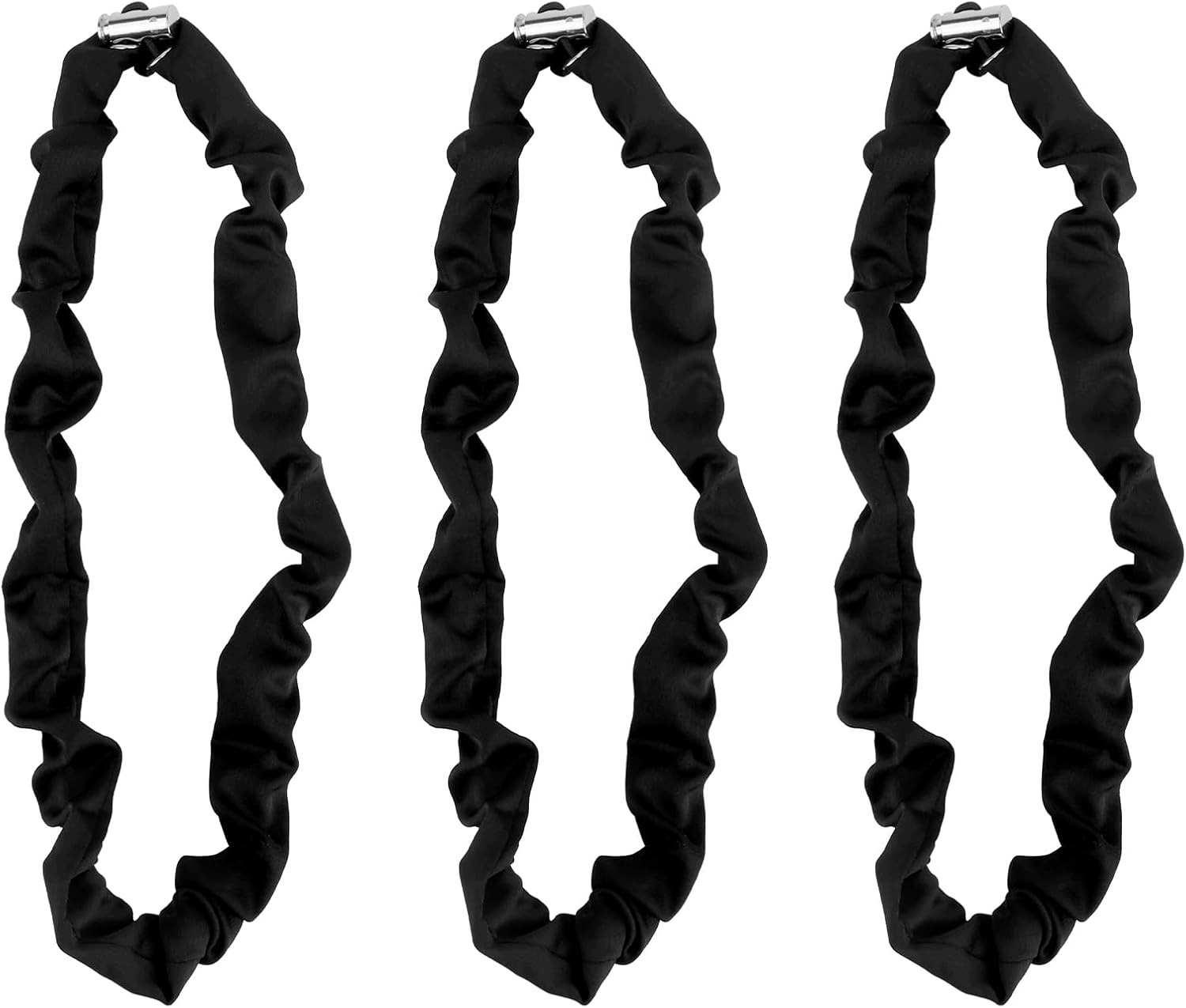 Gumičky Na Vlasy Hedvábné 3 Ks Nastavitelné Elastické Černé Afro