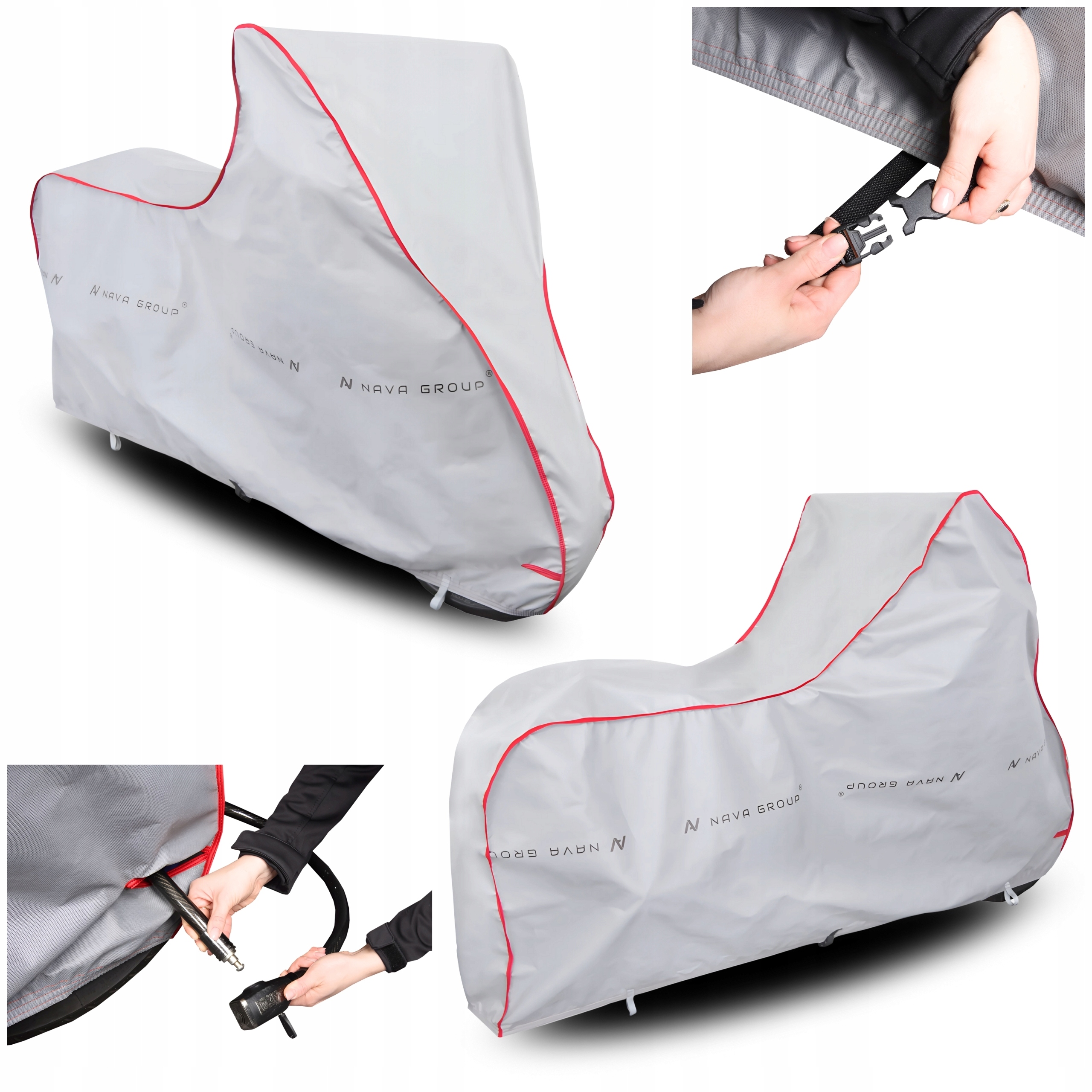 Obal na motocykl M 200x120 Voděodolný Plachta Motor Uv Practic Pas