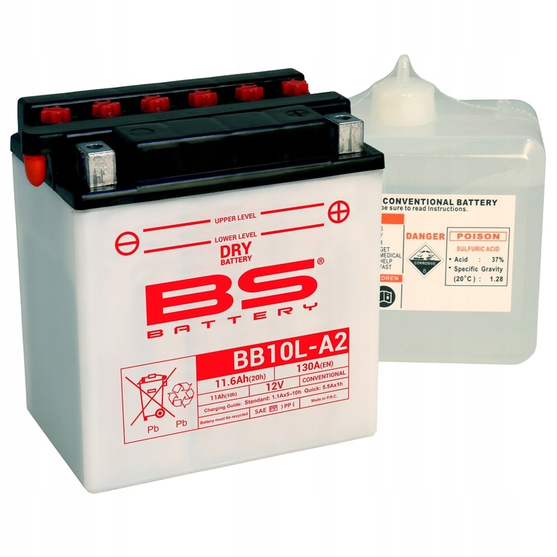 Bs Battery Vysoce výkonná baterie s kyselinou BB10L-A2 310556