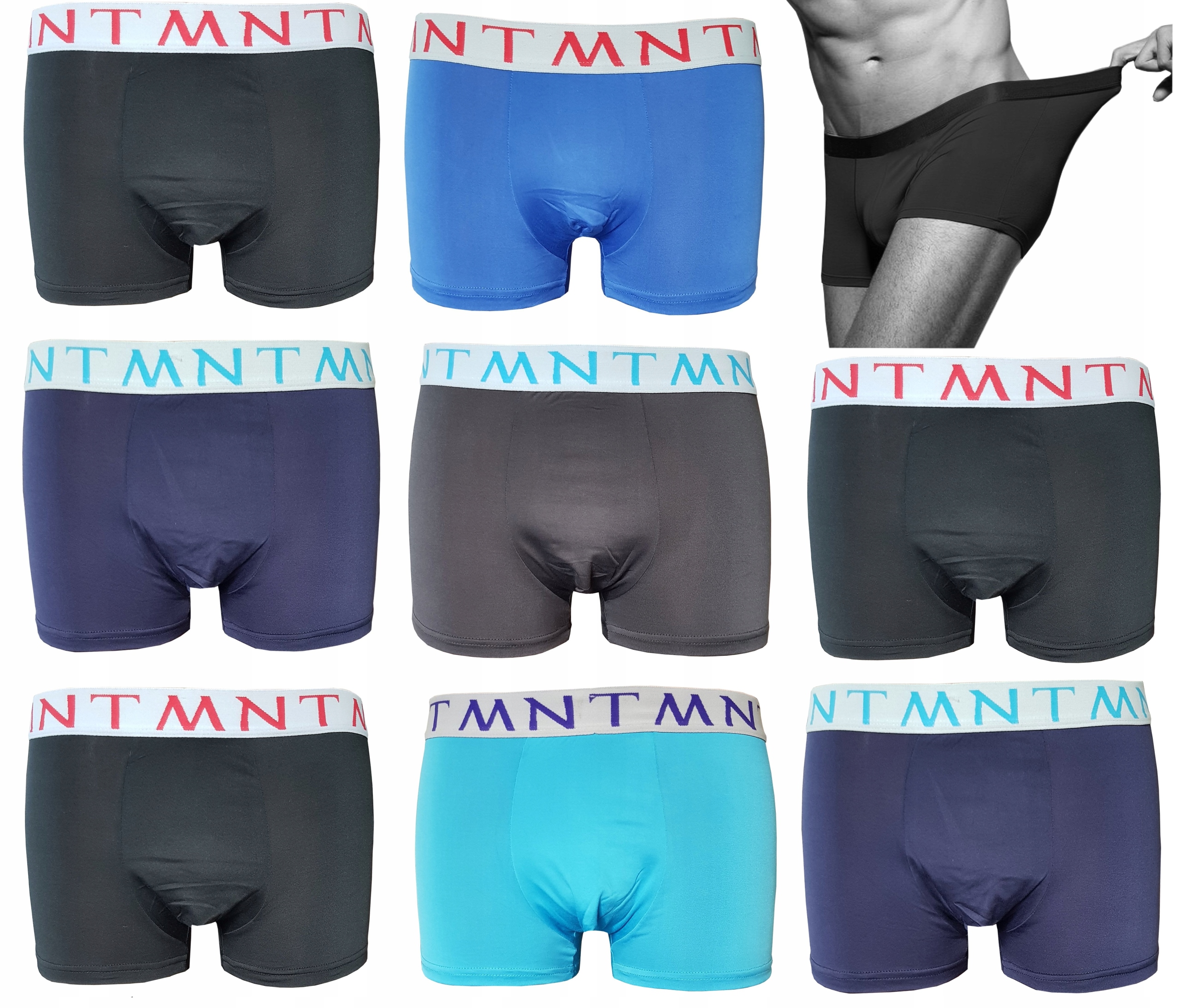 

8 x Bambusowe Bokserki Męskie Bambus XXXXL 4XL