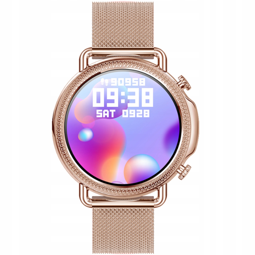 Růžové zlato Rubicon RNBE74 SMARBN090 Dámské chytré hodinky