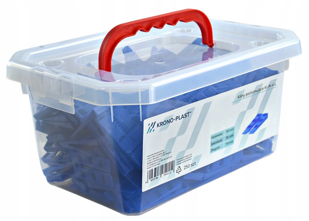 Klíny 10 pokrývačské pro vyrovnání latí střechy okna dveří Kontejner Box 250 Ks