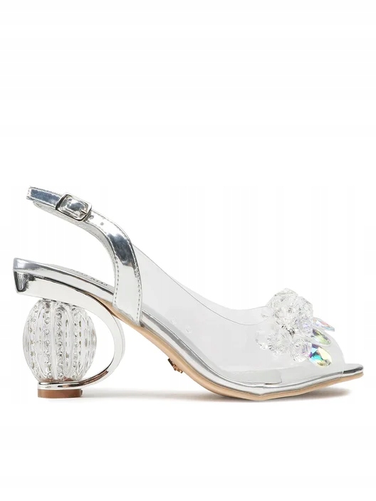 Dámské sandály Sca'viola H-05 Silver 36, Stříbro