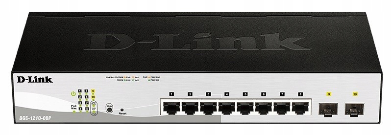 D-link Przełącznik DGS-1210-08P Switch 8GE PoE 2SFP