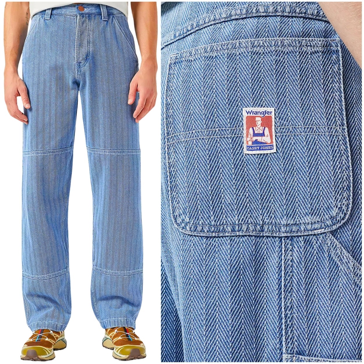 Wrangler Casey Jones Carpenter látkové kalhoty kapsáče W30 L34