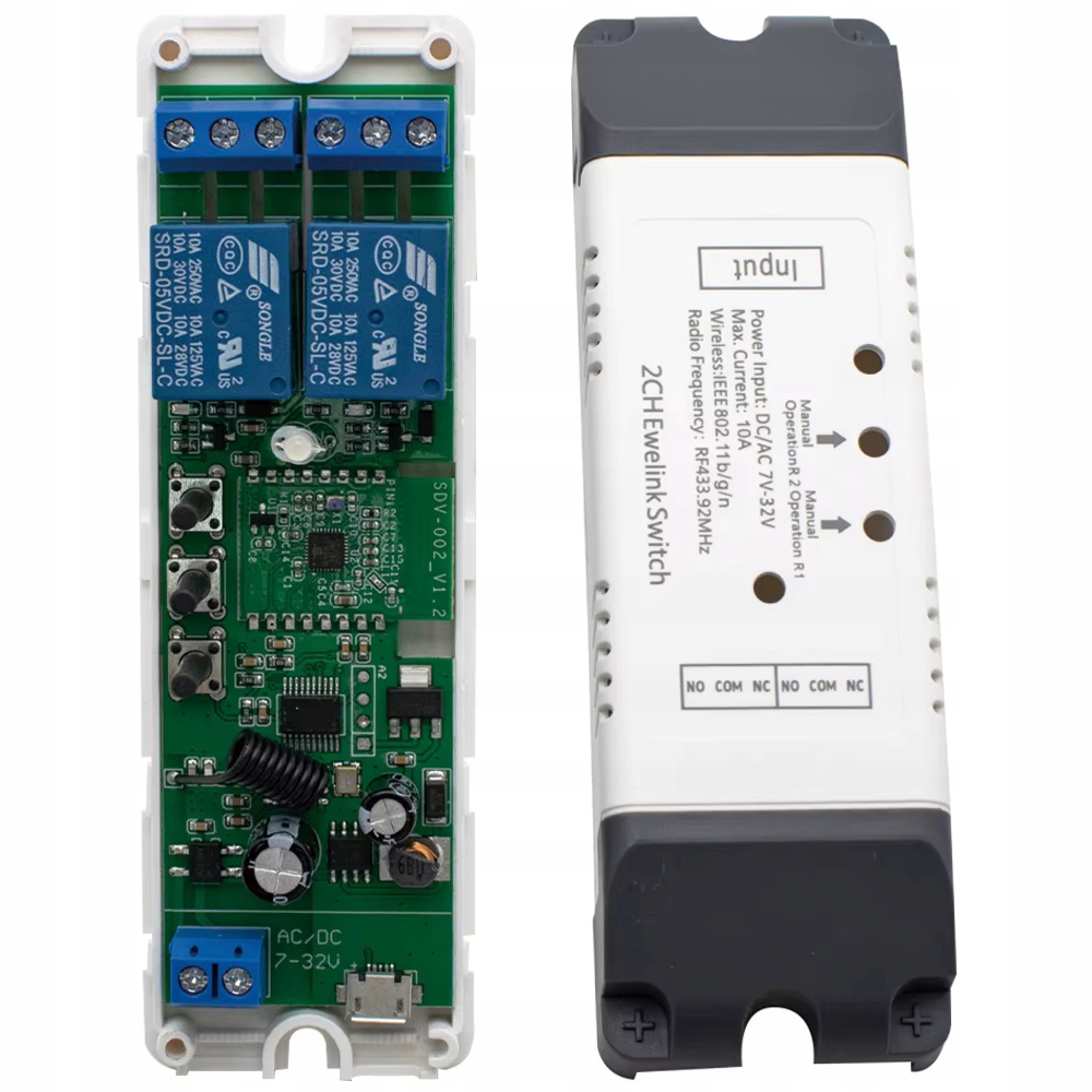 Ovladač Smart Home Wifi 7-32V dálkové ovládání aplikace Ewelink