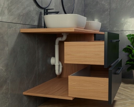 Syfon umywalkowy rurowy bez spustu 32 mm oszczędzający miejsce Materiał tworzywo sztuczne