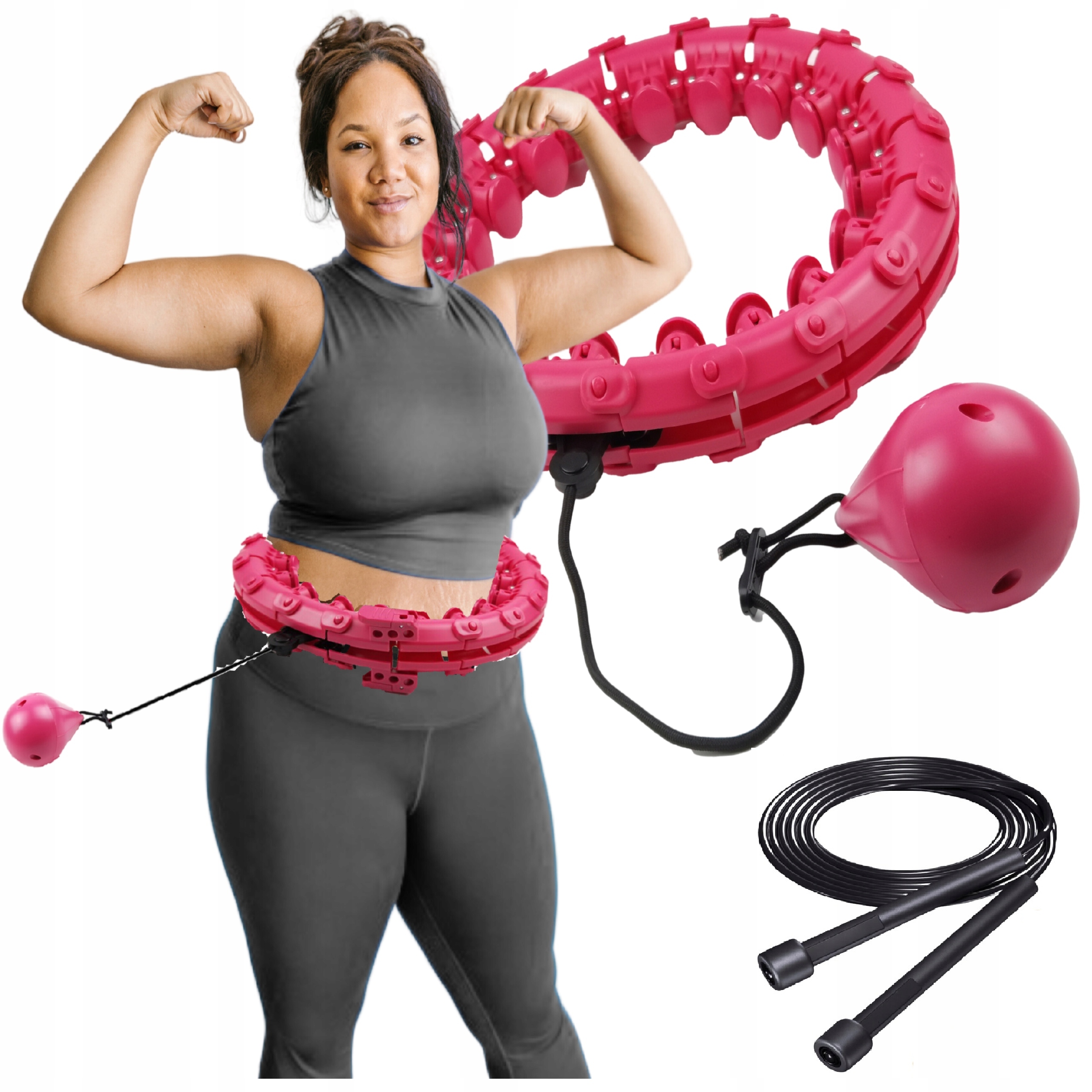 Smart Hulahop 115cm w Talii Z Masażerem Obciażenie Plus Size Hula Hop