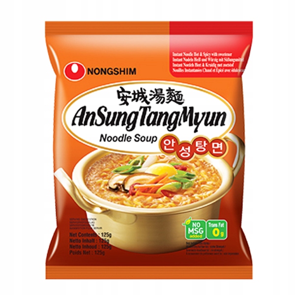 Levně 10 x Nongshim těstovinová polévka AnSungTangMyun, ostrá 125 g