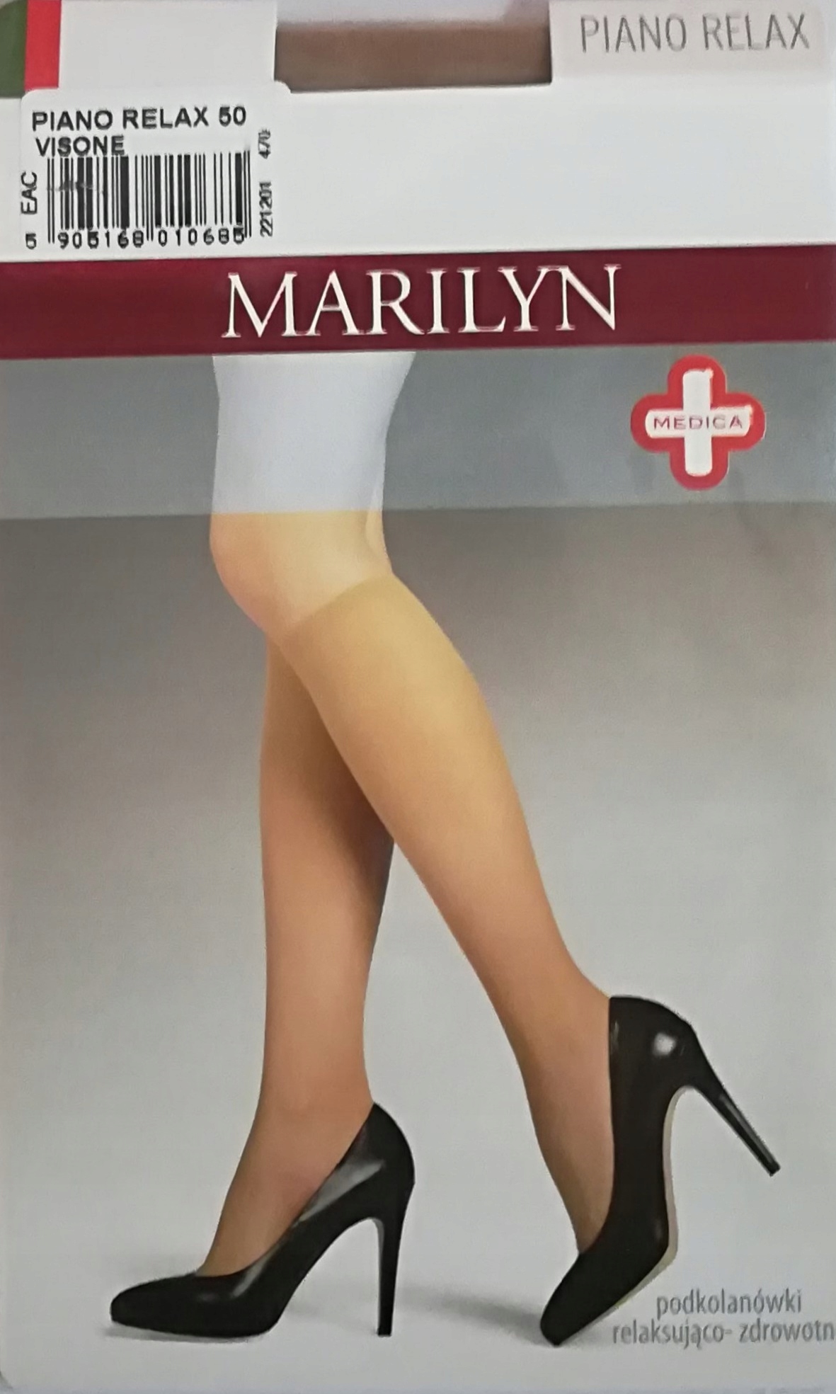 

Podkolanówki Piano Relax 50 zdrowotne Visone