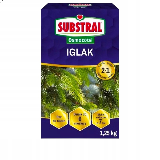 

Substral Osmocote 2w1 Iglak 1,25kg Nawóz Tuje
