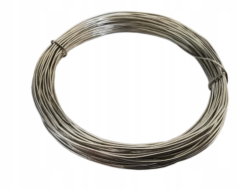 Drut srebrzony 0,5mm srebrzanka x10m