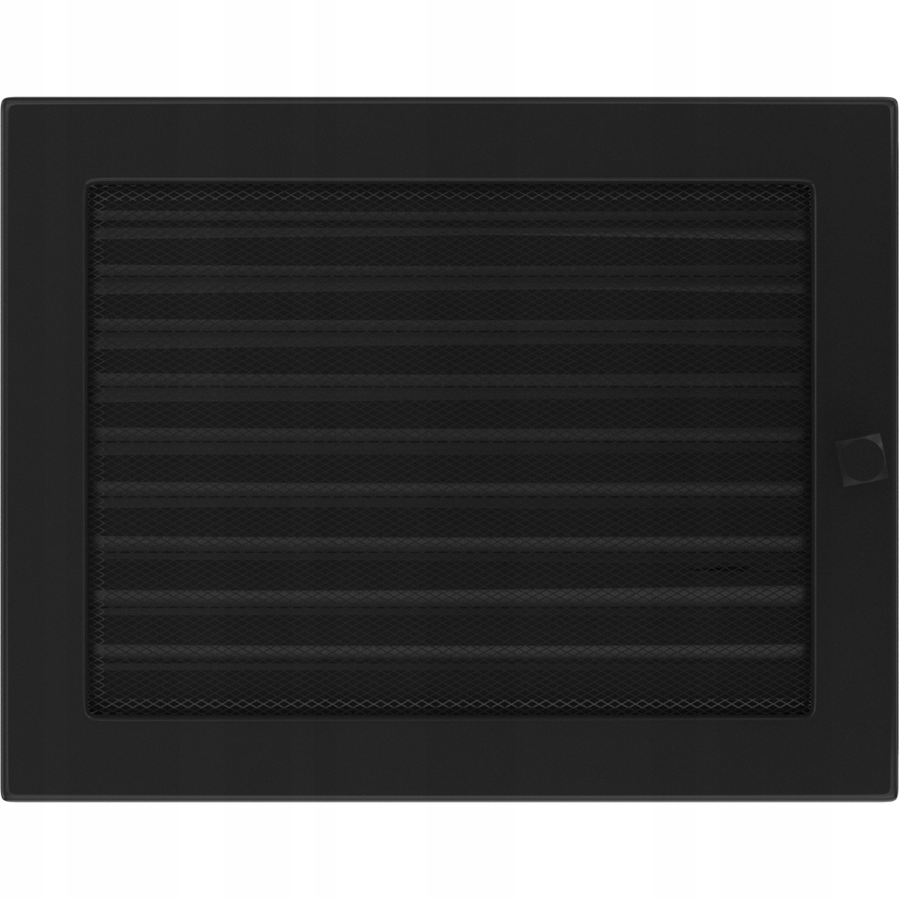 Krbová ventilačná mriežka 22x30 čierna s žalúziou