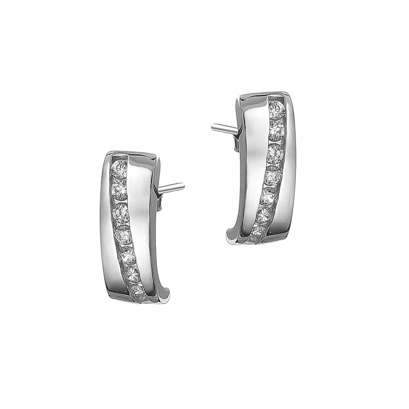 Stříbrné náušnice Ag 925 s zirkony KS9309