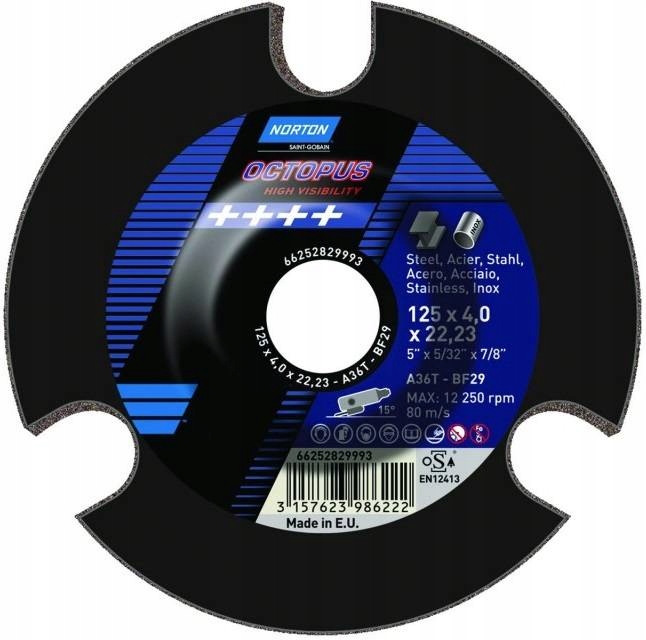 

Tarcza T29 115x4x22,23 Octopus Norton 66252829991